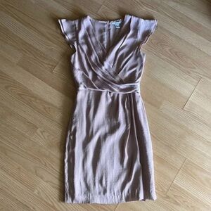 H&M Light Pink Sheath Scalloped Sleeve Dress Size 4